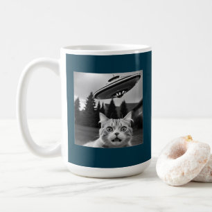 Katzen-Selfie-UFO-Tasse Lustige Kaffeetasse