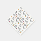 Katzen Serviette (Ecke)