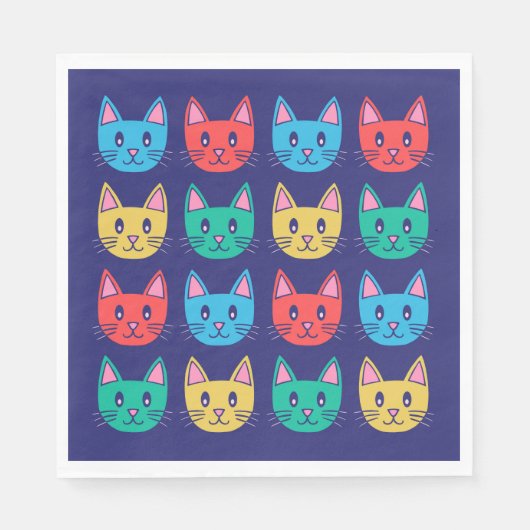 Katzen Serviette (Vorderseite)