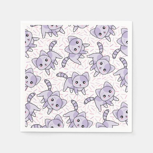 Katzen Serviette (Vorderseite)