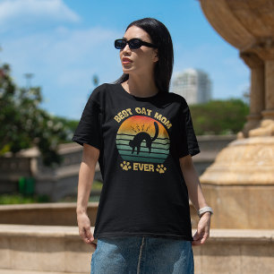 Katzen-Shirt Frauen Beste Katzenmutter überhaupt L T-Shirt