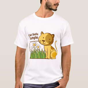 Katzen-Sichere-Jungle-Funny-Tabby-Spinnenpflanze-K T-Shirt