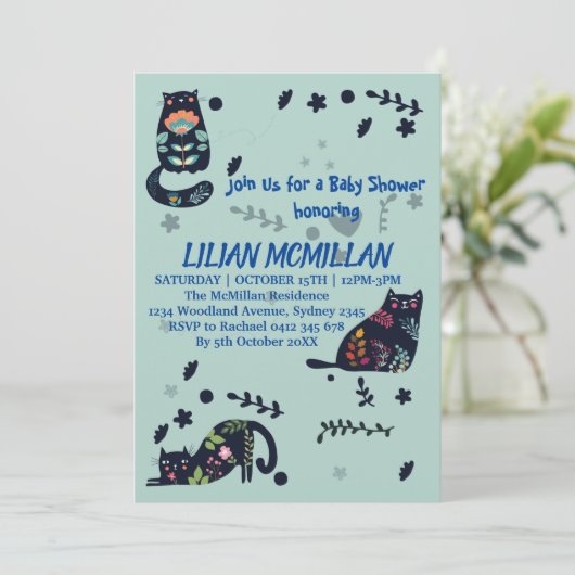 KATZEN SIE MICH, WENN SIE EINE GUTE EINLADUNG KATZ (Stehend Vorderseite)