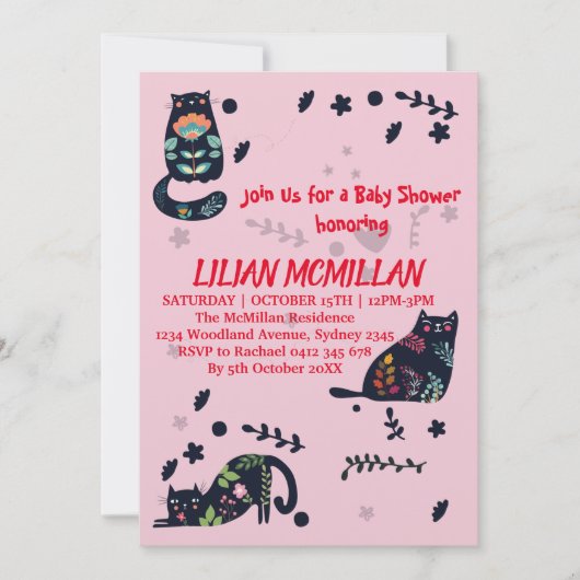 KATZEN SIE MICH, WENN SIE EINE GUTE EINLADUNG KATZ (Vorderseite)