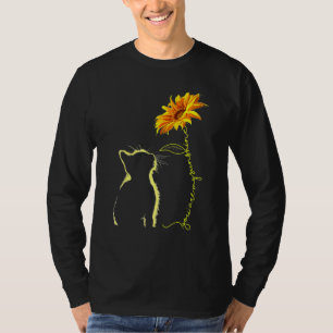Katzen Sie sind meine Sonnenschirme Sonnenblumenre T-Shirt