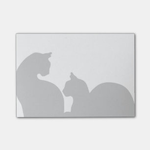 Katzen-Silhouette Post-it Klebezettel