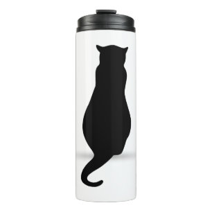 Katzen-Silhouette Silhouetten Thermosbecher