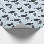 Katzen-Silhouette-Verpackungspapier Geschenkpapier (Ecke)