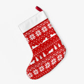 Katzen-Silhouette-Weihnachtsstrickjacke-Muster Kleiner Weihnachtsstrumpf (Rückseite (Hängend))