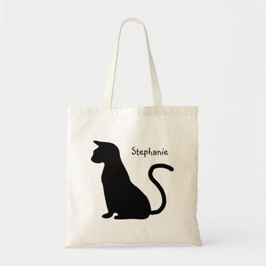 Katzen-Silhouetten-Design Tragetasche (Vorne)