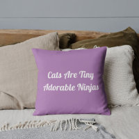 Katzen sind Adorable Ninjas Personalisiert Lavende