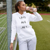 Katzen sind Art Funny Custom Moderne Niedliche Sch Hoodie