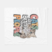 Katzen sind besser als Menschen - Gemütliches Deck Fleecedecke (Vorderseite (Horizontal))
