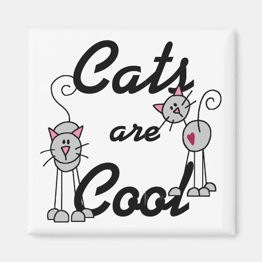 Katzen sind cool Magnet (Vorne)