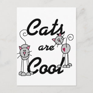 Katzen sind cool T-Shirts und Geschenke Postkarte