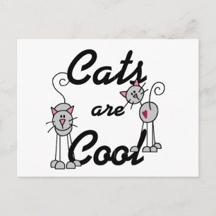 Katzen sind cool T-Shirts und Geschenke Postkarte