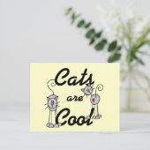 Katzen sind Coole Hemden und Geschenke Postkarte (Stehend Vorderseite)