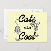 Katzen sind Coole Hemden und Geschenke Postkarte (Vorne/Hinten)