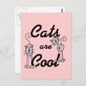Katzen sind Coole Hemden und Geschenke Postkarte (Vorne/Hinten)
