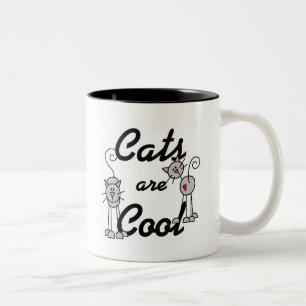 Katzen sind Coole Hemden und Geschenke Zweifarbige Tasse