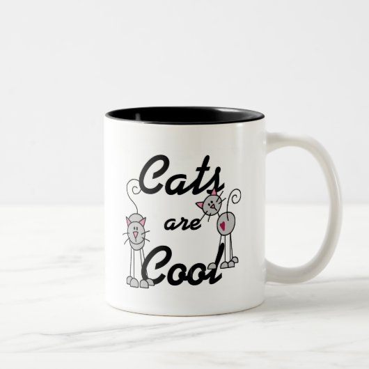 Katzen sind Coole Hemden und Geschenke Zweifarbige Tasse (Rechts)