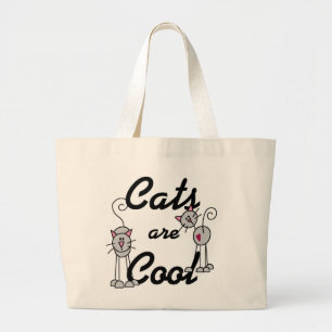 Katzen sind coole T-Shirts und Geschenke Jumbo Stoffbeutel