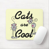Katzen sind coole T-Shirts und Geschenke Mousepad (Mit Mouse)