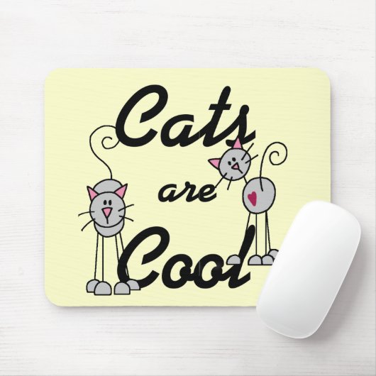 Katzen sind coole T-Shirts und Geschenke Mousepad (Mit Mouse)