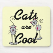 Katzen sind coole T-Shirts und Geschenke Mousepad (Vorne)