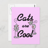 Katzen sind coole T-Shirts und Geschenke Postkarte (Vorne/Hinten)