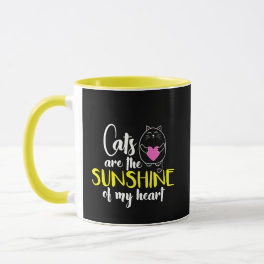 Katzen sind der Sonnenschein meiner Herz-Tasse Tasse (Links)