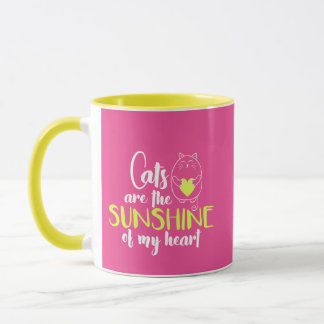 Katzen sind der Sonnenschein meiner Herz-Tasse Tasse