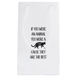 Katzen sind die Besten. Giftbag für Katzenliebhabe Kleine Geschenktüte