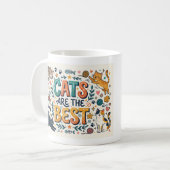 Katzen sind die Besten Kaffeetasse (Vorderseite Links)
