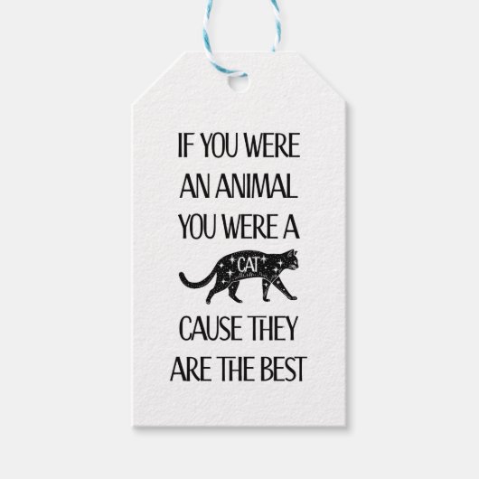 Katzen sind die Besten. Perfekt für den Katzenlieb Geschenkanhänger (Vorderseite)