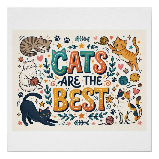 Katzen sind die Besten Poster (Vorderseite)