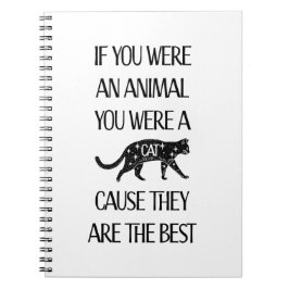 Katzen sind die Besten. Spiral Fotonotizbuch Notizblock
