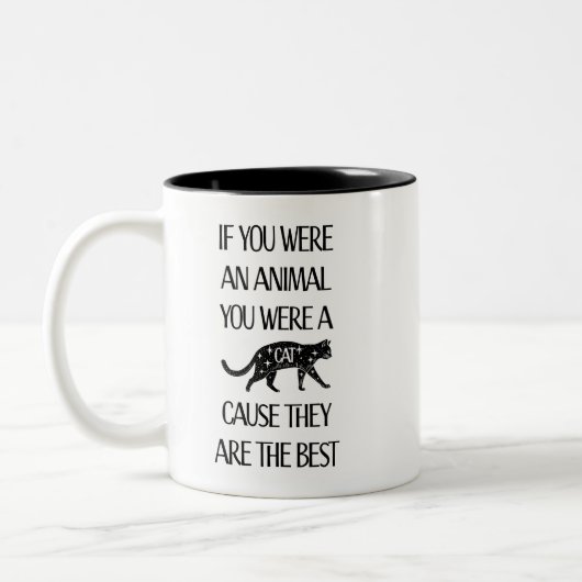 Katzen sind die Besten. Tasse für Katzenliebhaber (Links)