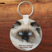 "KATZEN SIND EINE NOTWENDIGKEIT..." Schlüsselkette Schlüsselanhänger (Vorderseite)