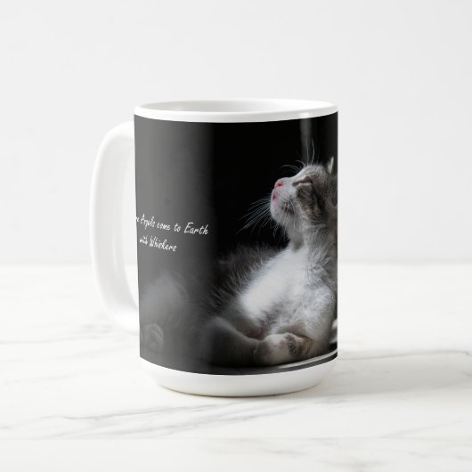 Katzen sind Engelchen Katzenkatze Tasse (Vorderseite Links)