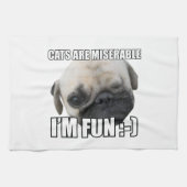 KATZEN SIND FEHLERBAR, ICH FREUE MICH :-) MEME GESCHIRRTUCH (Horizontal)