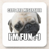 KATZEN SIND FEHLERBAR, ICH FREUE MICH :-) MEME GETRÄNKEUNTERSETZER (Vorderseite)