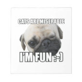 KATZEN SIND FEHLERBAR, ICH FREUE MICH :-) MEME NOTIZBLOCK (Vorderseite)