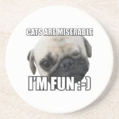 KATZEN SIND FEHLERBAR, ICH FREUE MICH :-) MEME UNTERSETZER (Vorne)