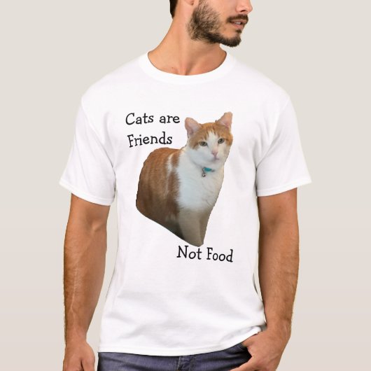 Katzen sind Freunde - keine Nahrung T-Shirt (Vorderseite)