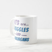Katzen sind Kuscheln und Schabernack Kaffeetasse (Vorderseite Links)
