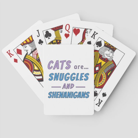 Katzen sind Kuscheln und Schabernack Spielkarten (Rückseite)