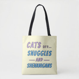 Katzen sind Kuscheltiere und verursachen Chaos Tasche