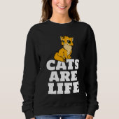 KATZEN SIND LEBENDE CAT-GINGER-T - SHIRT-T-SHIRTS SWEATSHIRT (Vorderseite)