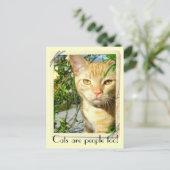 Katzen sind Leute zu Postkarten! Postkarte (Stehend Vorderseite)